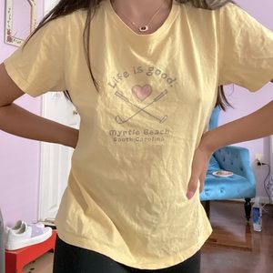 life is good yellow myrtle beach golf short sleeve t shirt